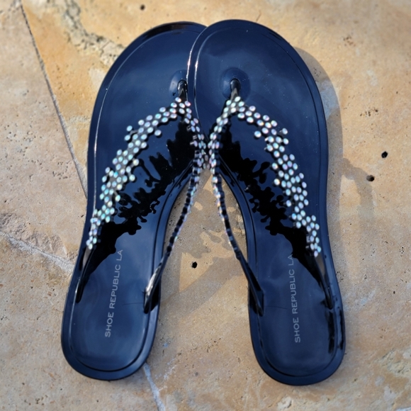 Shoes Womens Black Jelly Flat Sandals Poshmark